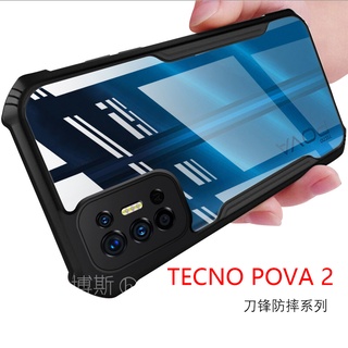 Tecno เคสโทรศัพท์อะคริลิคใสแบบเต็มสําหรับ Pova2 Pova 2 Spark 7P 7 6 Go