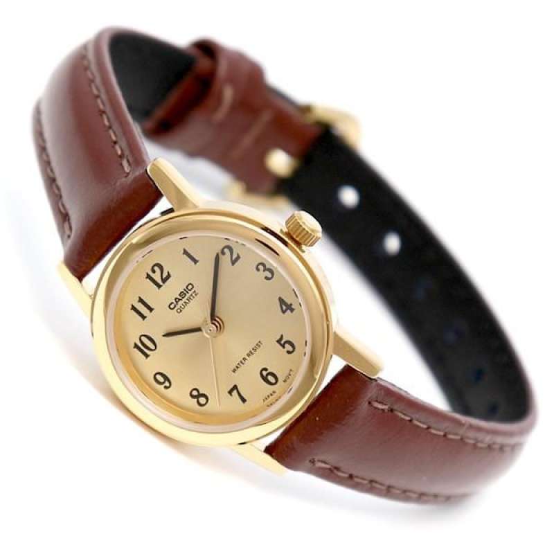 Win Watch Shop CASIO นาฬิกาข้อมือผู้หญิง รุ่น LTP1095Q9B1 สายหนัง สีน้ำตาลประกันศูนย์ 1 ปีเต็ม