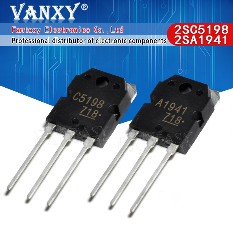 10PCS 5 คู่ 2SC5198 2SA1941 (5PCS A1941 + 5PCS C5198 )( 2SB817 + 2SD1047 )( 2SA1694 + 2SC4467 ) TO-3