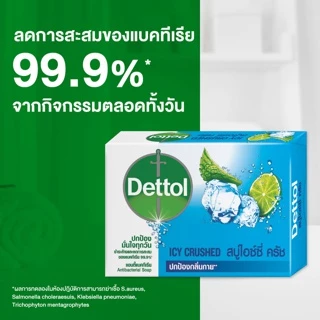 Dettol เดทตอล สบู่เดทตอล สบู่อาบน้ํา สูตรไอซ์ซี่ครัช 60 กรัมX4