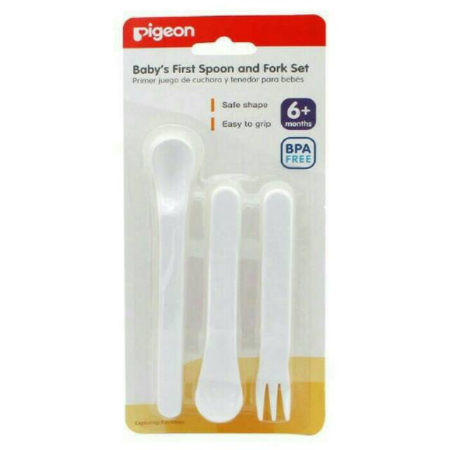 ช้อนป้อนอาหาร ชุดช้อนป้อนอาหารเด็ก Pigeon I ชุดช้อนส้อม Pigeon ชุดช้อนเด็ก / ช้อนโจ๊กเด็ก mpasi