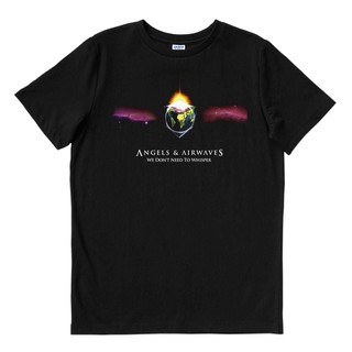 Angels &amp; AIRWAVES - วิสเกอร์ สีดํา | เสื้อยืด พิมพ์ลายวงดนตรี | เพลงเมอร์ช | Unisex | เสื้อยืด พิมพ์ลายดนตรี | ร็อคพังก์