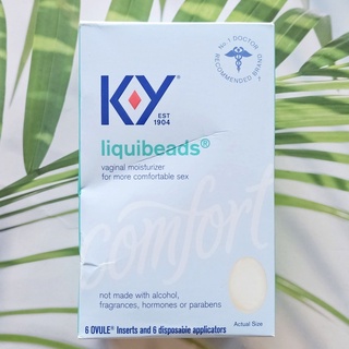 เค-วาย มอยส์เจอไรเซอร์และสารหล่อลื่น ชนิดเม็ด Liquibeads Vaginal Moisturizer, Comfort 6 ovules (K-Y®)