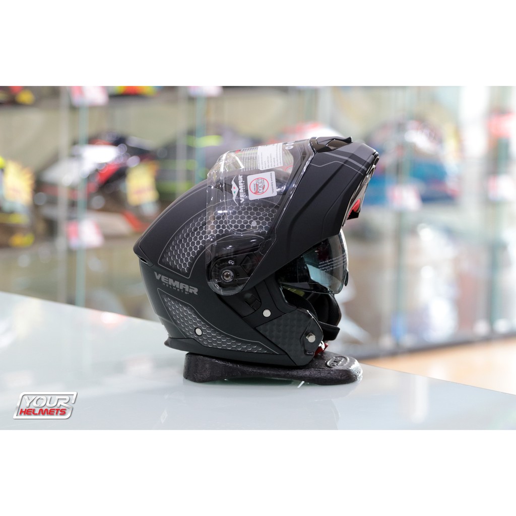 หมวกกันน็อค VEMAR HELMETS SHARKI HIVE MATT GREY