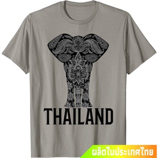 ช้างไทย มีคุณธรรมสูง เป็นมงคล ให้เกียรติ ศักดิ์สิทธิ์ Thailand Shirt Thailand Elephant Souvenir Tee คอกลม แฟชั่น ผ้าฝ้าย