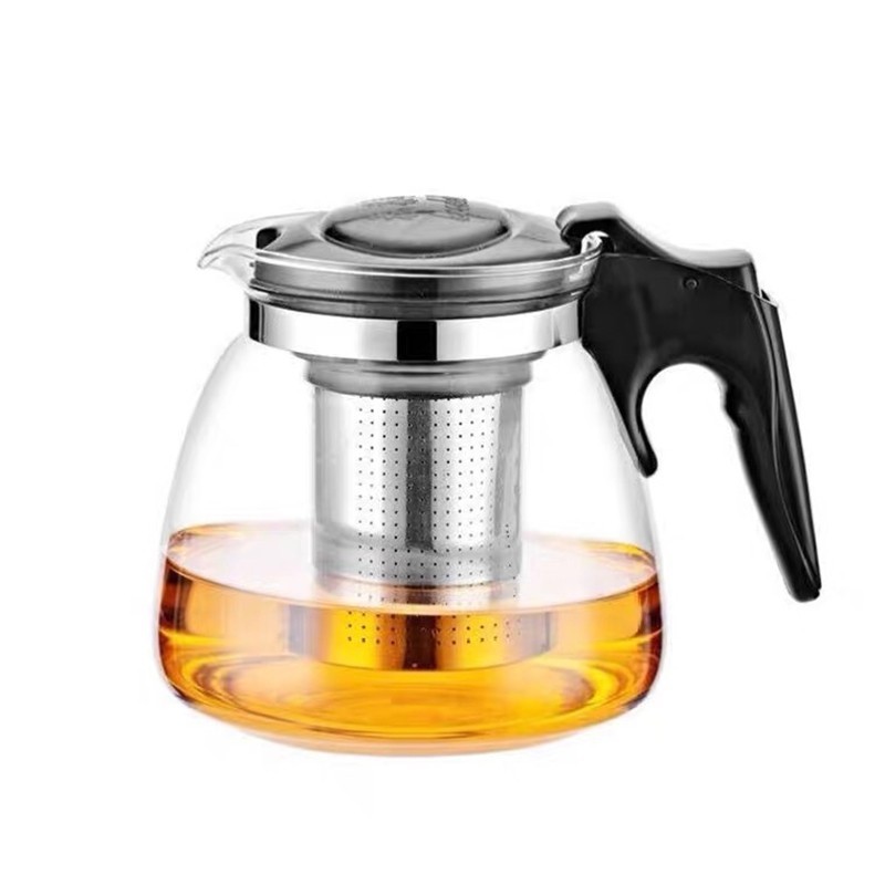 กาน้ำชา 900/500ml/1000ml./1100ml. กากรองชา กาน้ำชาพร้อมไส้กรอง กาน้ำทรงกลม กาน้ำสแตนเลส กาน้ำชงชาสแตนเลส #X-0006 - รูปที่ 2