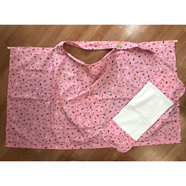 ผ้าคลุมให้นม Qd little things สีชมพู