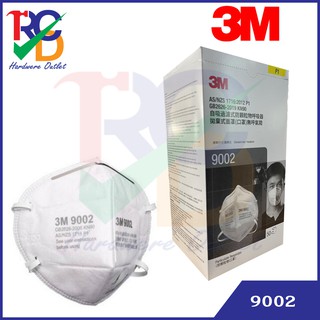 3M 9002 หน้ากากอนามัยกันฝุ่น กันเชื้อโรค PM 2.5  P1 กล่องละ 50 ชิ้น