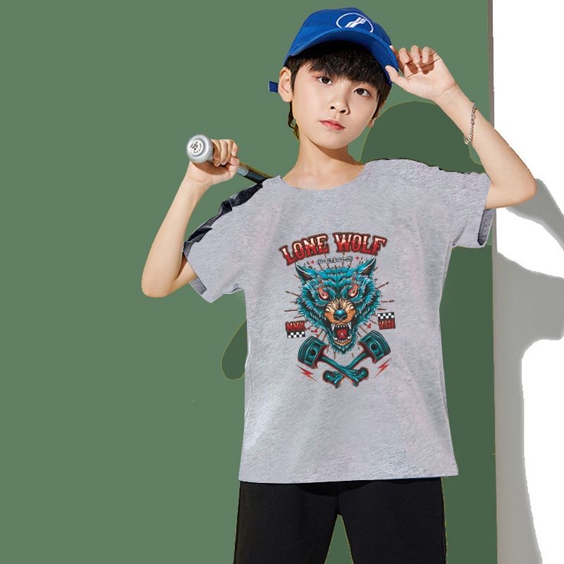 H185(ส่งจากไทย)เสื้อยืดเด็กแขนสั่ง ลายแฟชั่นสวยน่ารับ.ใส่ได้ทั้งเด็กชายและเด็กหญิง