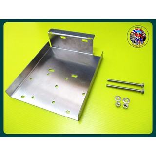 ถาดรองแบตเตอรี่​ สแตนเลส​    - Yamaha​ SR400​ SR400 1985-2009​ Battery Tray Stainless Steel