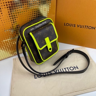 New Louis Vuittion Christopher Wearable Wallet Monogram Macassar Canvas in Fuorescent Yellow