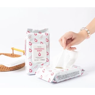 (สูตรอ่อนโยนพิเศษ)​ Purevivi Cleansing Sheet คลีนซิ่งชีท แผ่นเช็ดเครื่องสำอางสูตรอ่อนโยนพิเศษจากญี่ปุ่น 50 แผ่น