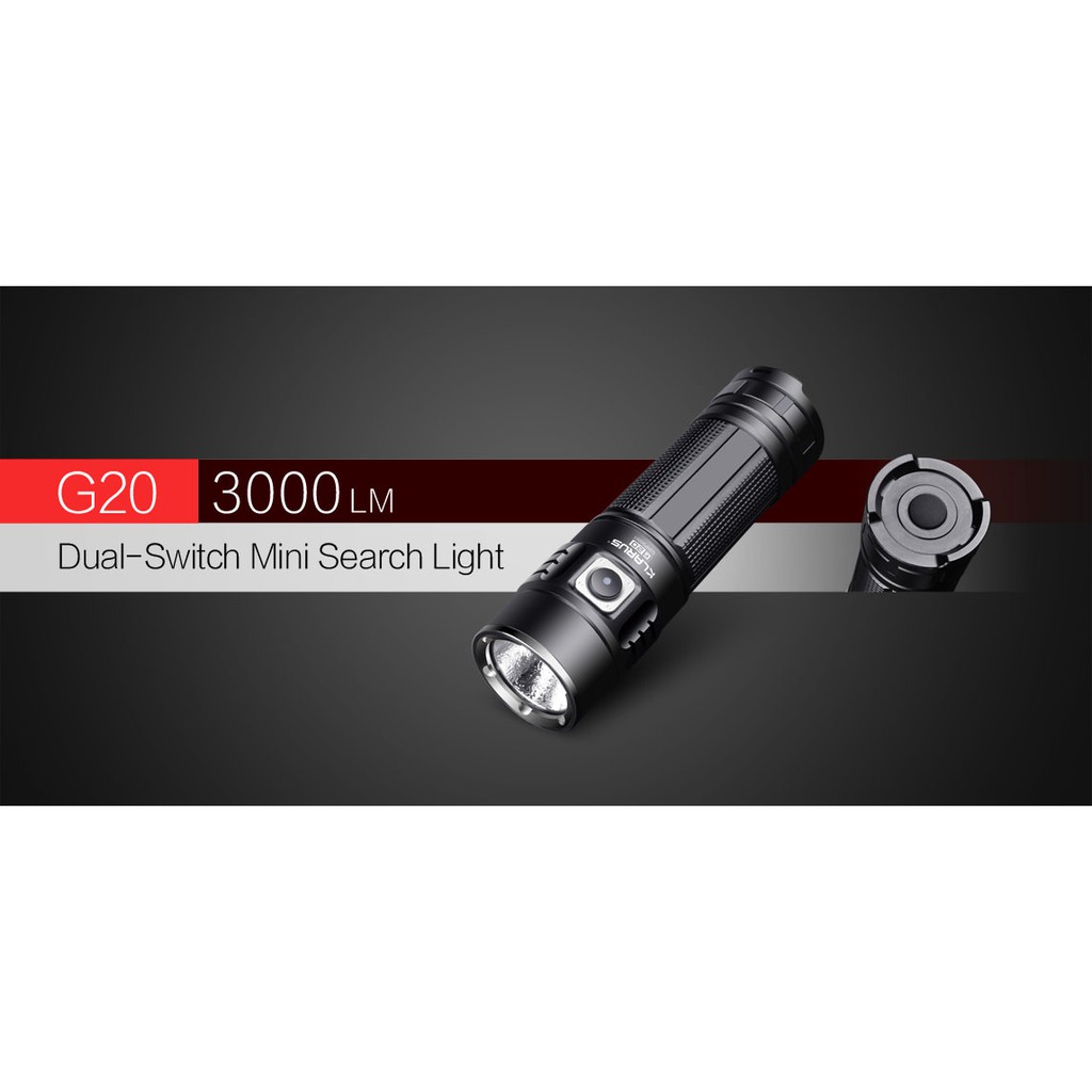 Klarus G20 CREE XHP70 .2 P2 3000Lm ให้แสงกว้างไร้รอยขอบ กระจายตัวดีมาก