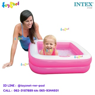 Intex สระเด็กเล็กเพลย์บ๊อซ 85 85x23 ซม. สีชมพู รุ่น 57100