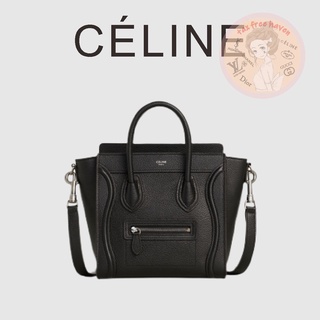 Shopee ถูกที่สุด 🔥100% ของแท้ 🎁Celine Brand New LUGGAGE NANO Cow Leather Handbag