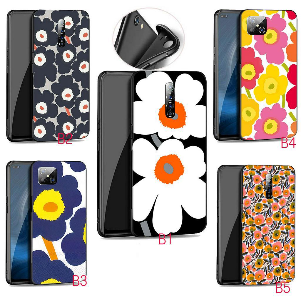 Brand flower marimekko Silicone Soft black Phone Case for OPPO F11 Pro A9 R9 F1 Plus R9S R15 R17 Pro A1K A5 A9 2020 Cover
