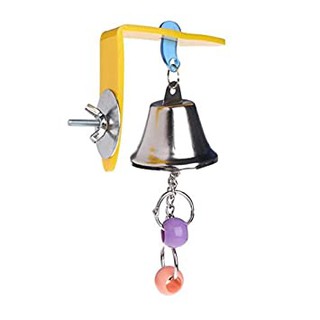 Parrot Bell Toys Birds ที่ติดกรงนกแก้วสีเหลือง