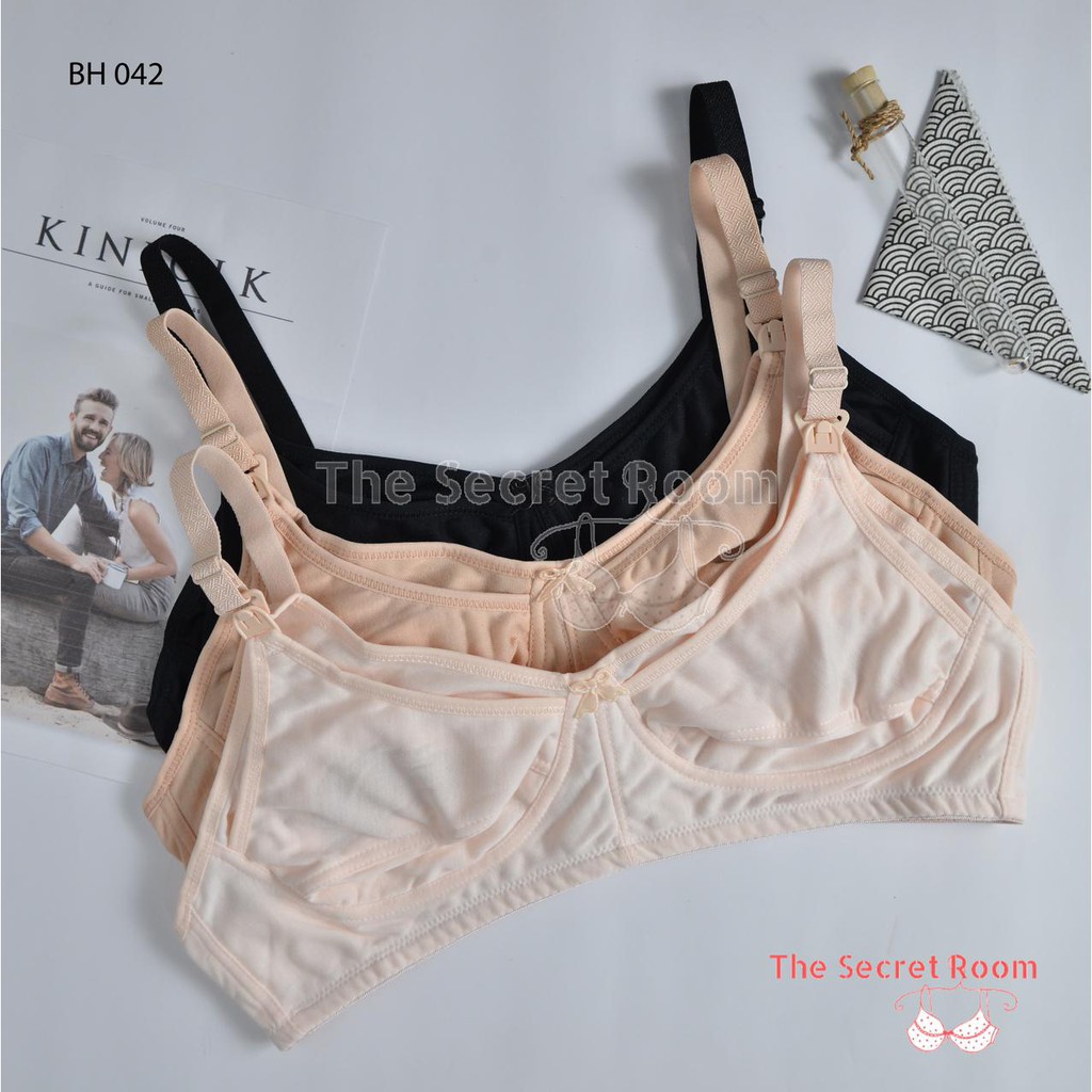 KATUN NOURSING BRA 042 I WIRELESS I CUP B ขนาดใหญ่ | NO FOAM I SIZE 36-42 | ผ้าฝ้ายมาถึงฉันตะขอ 2