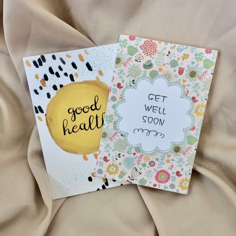 •พร้อมส่ง• การ์ดอวยพรสุขภาพ Get well soon การ์ดเพื่อสุขภาพ good health