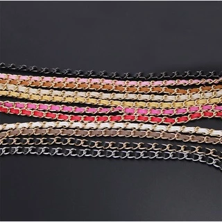 สายกระเป๋า สายหนังpu พันโซ่ 🌈โซ่เปียถัก woc strap 🌈