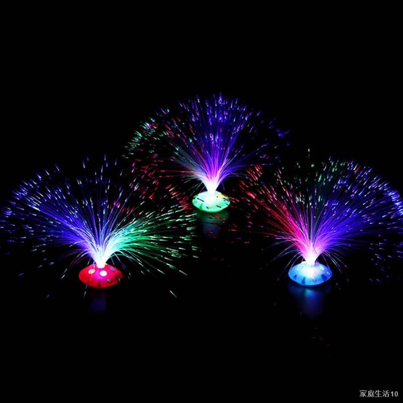 ◙❦Romantic Optic Night Light Flashing Light For Chrismas Party Decor Luminous Toys Colorful LED Fiber Nightlight Lamp