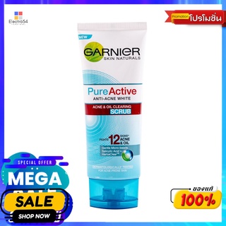 การ์นิเย่เพียวมัลติแอคชั่นสครับ100มล.ผลิตภัณฑ์ดูแลผิวหน้าGARNIER PURE MULTI-ACTION SCRUB 100ML