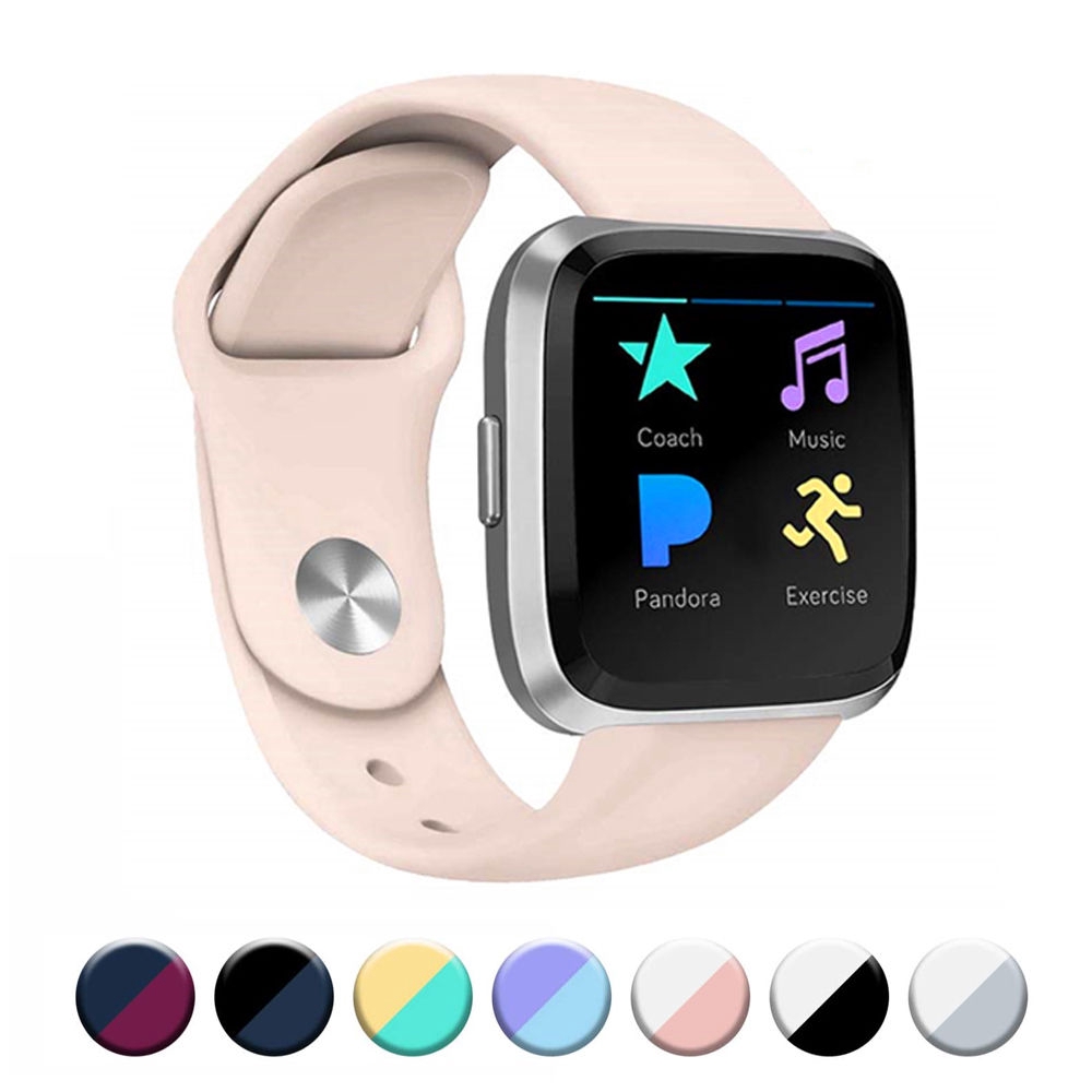 สายนาฬิกา ชนิดซิลิโคน ระบายอากาศได้ดี ใส่เล่นกีฬา สำหรับ Fitbit Versa FItbit Versa 2