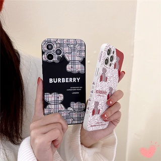 Cute Cartoon Casing For Samsung Galaxy A03s A03 A22 A02 M02 A13 A33 A02S A12 S20 S21 FE S22 S21 Ultra Plus M12 M22 M52 M32 A32 A52 A72 A50S A30S A51 A71 Phone Case Side Stripe Fashion Bear Soft Protective Cover