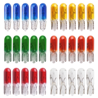 10 ชิ้น รถยนต์ T5 led 12v 1.2w สีเหลืองอําพัน/สีเหลือง โคมไฟฮาโลเจน เครื่องดนตรี หลอดไฟ บอร์ดโต๊ะ หลอดไฟ led เตือนภายในอัตโนมัติ