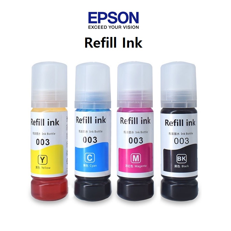 Refill Ink หมึก Epson 003 For L3110 L3210 L3150 L3250 L5190 ผลิตจากญี่ปุ่น คุณภาพด S.H.PLUS