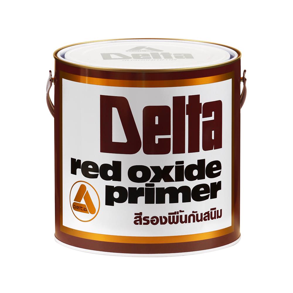 สีรองพื้นโลหะ DELTA สีแดง 1 แกลลอนสีรองพื้นเหล็ก  ทากันสนิม