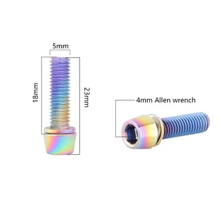 6pcs ไทเทเนียมสายฟ้า Bicycle Stem Screw สกรูก้านจักรยาน สกรูสแตนเลสชุบไทเทเนียม สำหรับจักรยาน Stem MTB จับบาร์กลอน