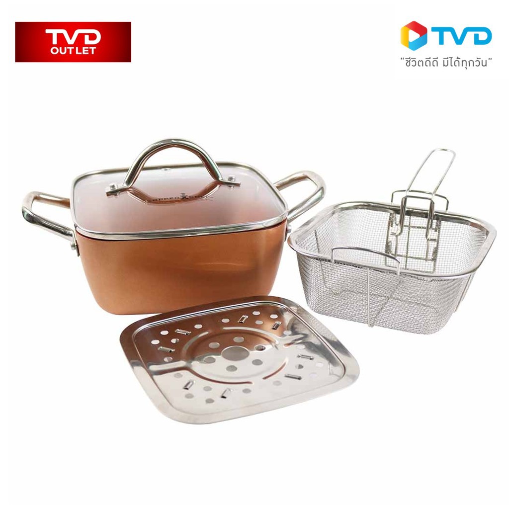 GUS กระทะเคลือบ Copper Chef กระทะเคลือบสารเซรามิค รุ่น Little Chef กระทะNon-stick  กระทะเทฟล่อน