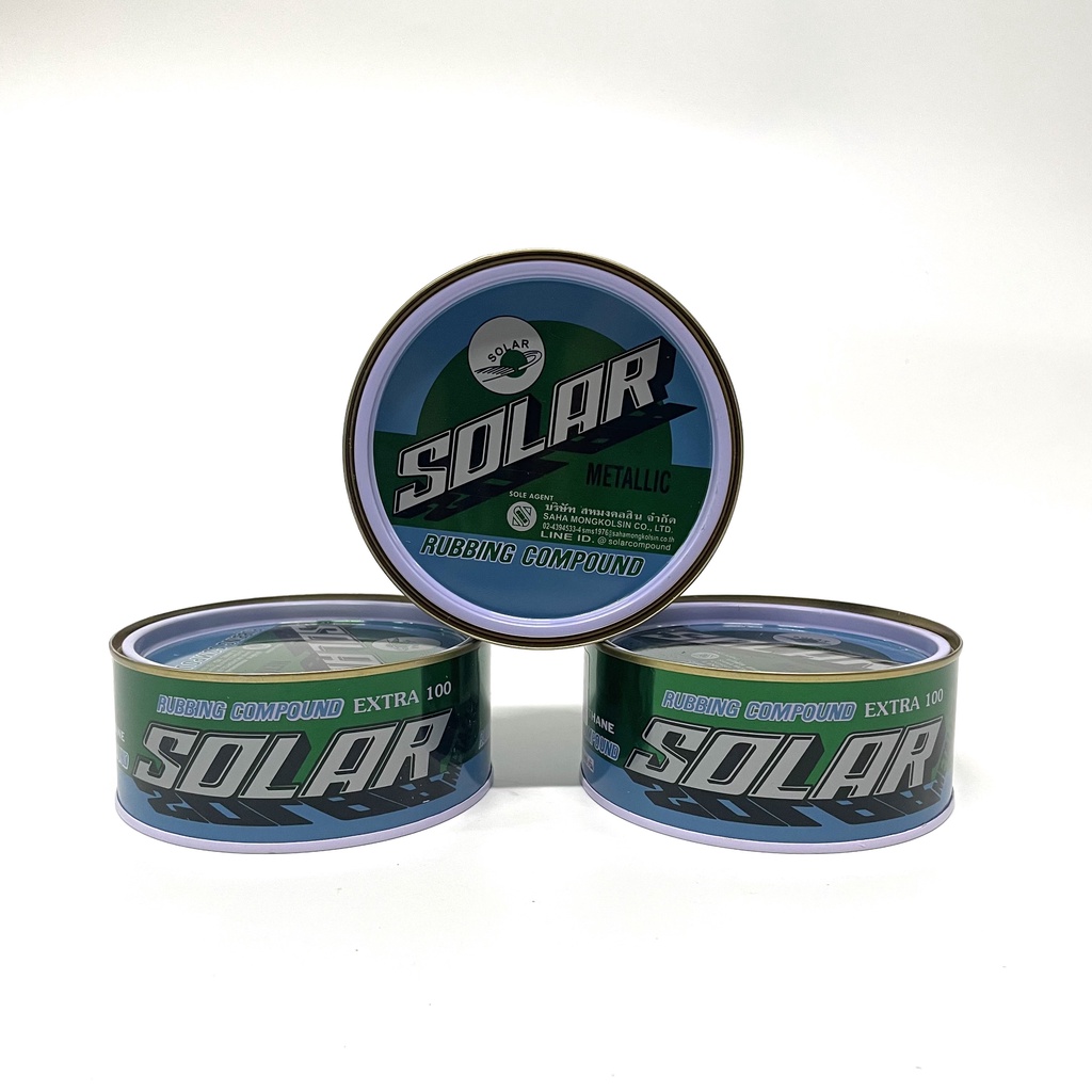 Solar | Solar Extra 100 ยาขัดโซลาร์ ยาขัดโพลียูรีเทน ขนาด 500 กรัม ยาขัดลบรอย ยาขัดหยาบ ยาขัดลบรอยขน