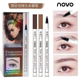 ของแท้! ปากกาสักคิ้วโนโว novo tattoo brow Tint My 4 - Tip Brow หัวแปรง4แฉก. No.5248