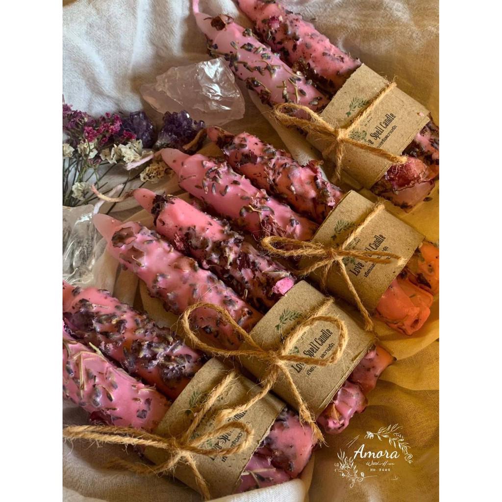 flowers Candle เทียนดอกไม้แห่งความสำเร็จ กลิ่นหอม จากมวลดอกไม้ ใช้สำหรับบูชา