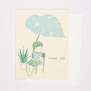 Pianissimo Press การ์ดขอบคุณ รุ่น Monstera Thank You Card