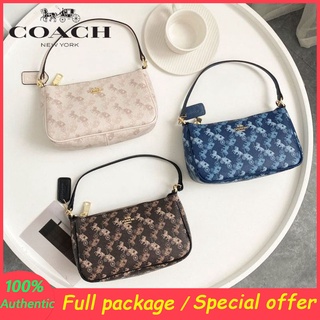 Outlet ของแท้ 🎀 Coach F36674 กระเป๋าถือสตรีแฟชั่นรูปแบบสายการบินกระเป๋าสะพายไหล่สลิง