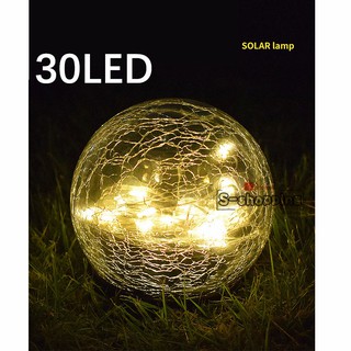 BLD30 Warm white light  Solar Garden Light 30LED ไฟฝังพื้นพลังงานแสงอาทิตย์  *