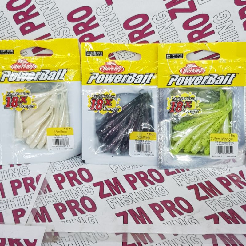 Berkley Powerbait Minnow 2"/5 cm Soft Plastic Soft Lure Fishing ULTRALIGHT AJING
