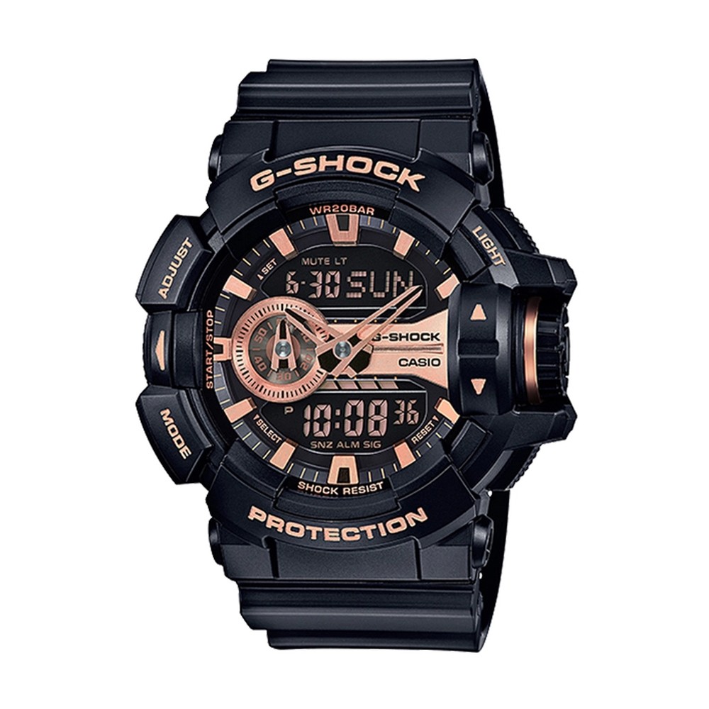 Casio G-Shock นาฬิกาข้อมือผู้ชาย สายเรซิ่น รุ่น GA-400GB-1A4DR,GA-400GB-1A4