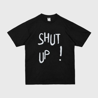 TARKET SHUT UP [TK00112] UNISEX GRAPHIC T-SHIRT BLACK