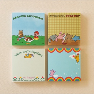 Memo Paper Pad (My Buddy &amp; Jelly Bear) กระดาษโน๊ตสมุดฉีกสุดน่ารักจากเกาหลี จาก Dailylike ลิขสิทธิ์แท้