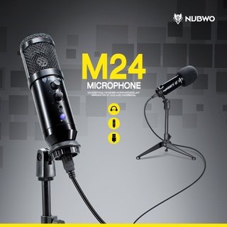 *Nubwo M24 ไมโคโฟน CONDENSER MICROPHONE USB พร้อมขาตั้ง+HEADPHONE JACK