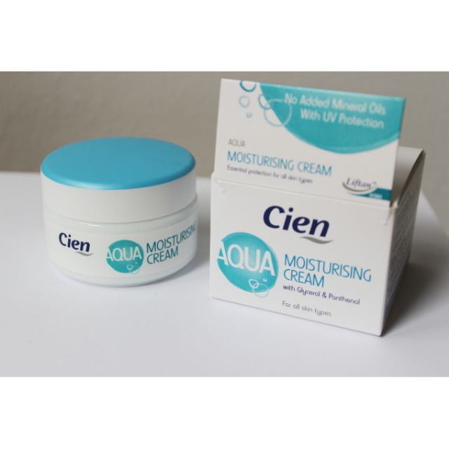 Cien Aqua Moisturing Cream for all skin เซียน อะควา เจลครีม มอยซ์เจอร์ฯชุ่มชื้น ทุกสภาพผิว (สีฟ้า)
