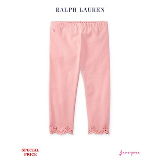 RALPH LAUREN EYELET-CUFF CAPRI LEGGING (GIRL7-16)