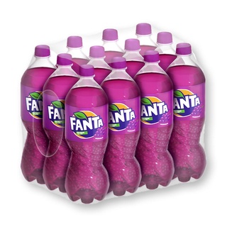 โปรโมชัน! แฟนต้า น้ำอัดลม กลิ่นองุ่น 1.25 ลิตร แพ็ค 12 ขวด Fanta Soft Drink Grape 1.25L x 12 Bottles