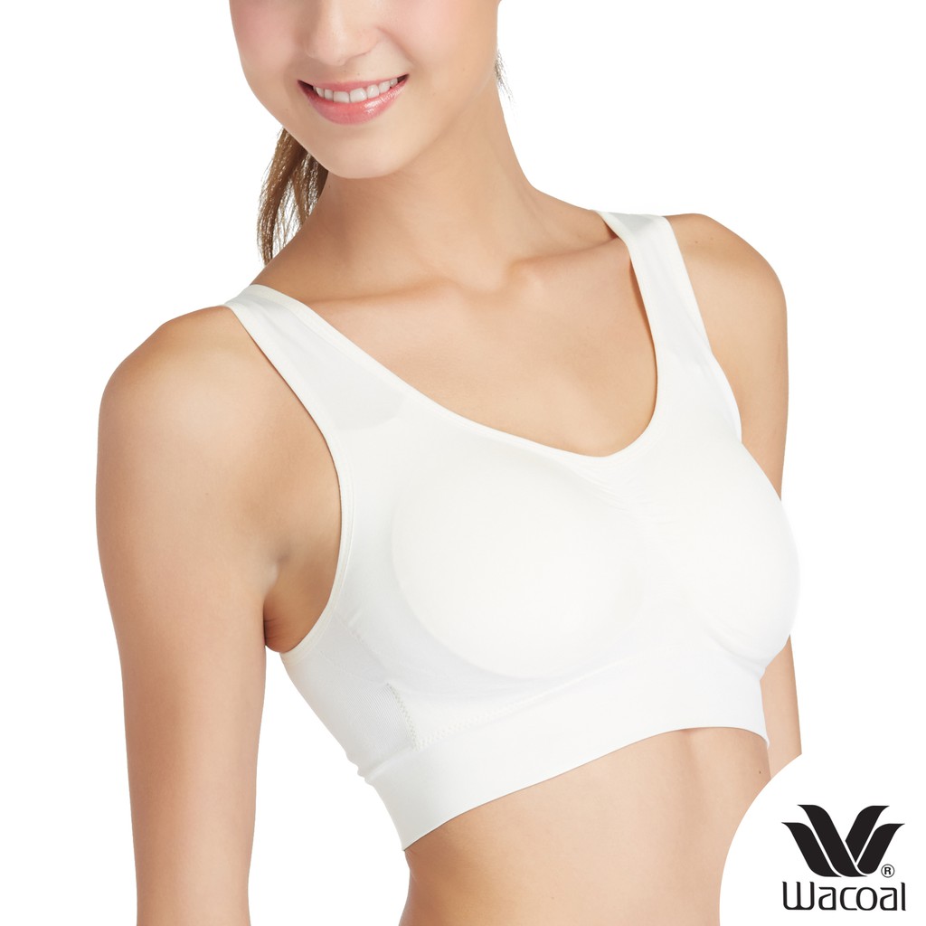 Wacoal Seamless Bra set 5 pcs บราสวมหัว ไร้โครง ไร้ตะเข็บ รุ่น WH9C24 สีครีม (CR)