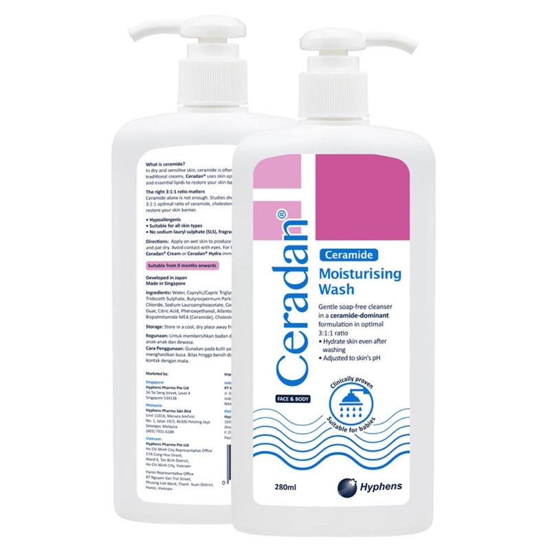 Ceradan Moisturizing Body Wash 280Ml (สิงคโปร์)