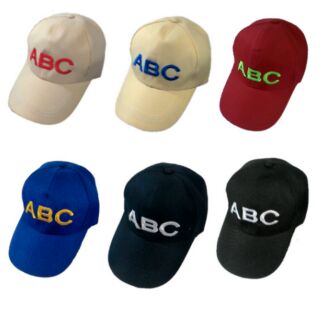 หมวกแก๊บสีปักABCหมวกเบสบอลปักABC